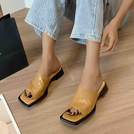 Hvyesh Sandals for Women Casual Summer Fashionable Mules One-line Square Heel Slippers Thick Heel Sandals Size 7
Hvyesh Sandals for Women Casual Summer Fashionable Mules One-line Square Heel Slippers Thick Heel Sandals Size 7