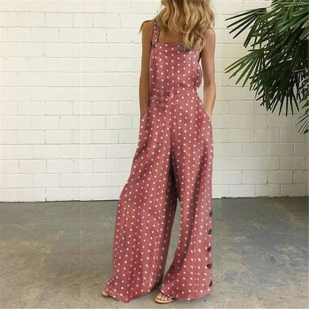 Dasayo Pink Casual Jumpsuits for Women Women s Sleeveless Overalls Jumpsuit Casual Dot Print Summer Wide Leg Bib Pants
Dasayo Pink Casual Jumpsuits for Women Women s Sleeveless Overalls Jumpsuit Casual Dot Print Summer Wide Leg Bib Pants