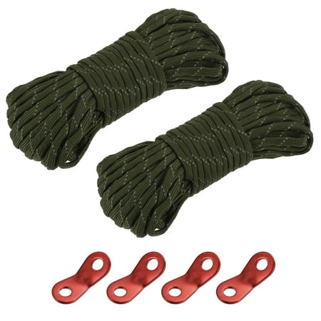Uxcell 49.2FT 4mm Reflective Camping Guyline Rope Army Green 2Pack with Cord Adjusters 4Pack 1 Set
Uxcell 49.2FT 4mm Reflective Camping Guyline Rope Army Green 2Pack with Cord Adjusters 4Pack 1 Set