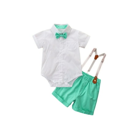 IZhansean Summer Infant Baby Boy Gentleman Suit Bow Button Short Sleeve Romper Jumpsuit + Bib Shorts Clothes
IZhansean Summer Infant Baby Boy Gentleman Suit Bow Button Short Sleeve Romper Jumpsuit + Bib Shorts Clothes