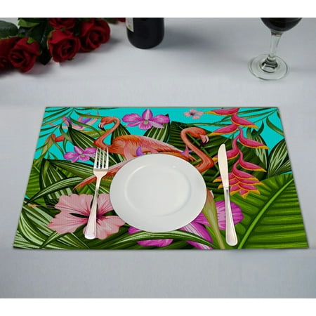 ABPHQTO Exotic Tropical Flamingo Flowers Placemat 12x18 Inch Set of 2 Table Placemats
ABPHQTO Exotic Tropical Flamingo Flowers Placemat 12x18 Inch Set of 2 Table Placemats