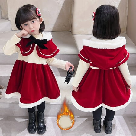 APEXFWDT Toddler Baby Girl Christmas Dress Red Princess Dress with Hood Long Sleeve Bowknot Holiday Party Dress
APEXFWDT Toddler Baby Girl Christmas Dress Red Princess Dress with Hood Long Sleeve Bowknot Holiday Party Dress