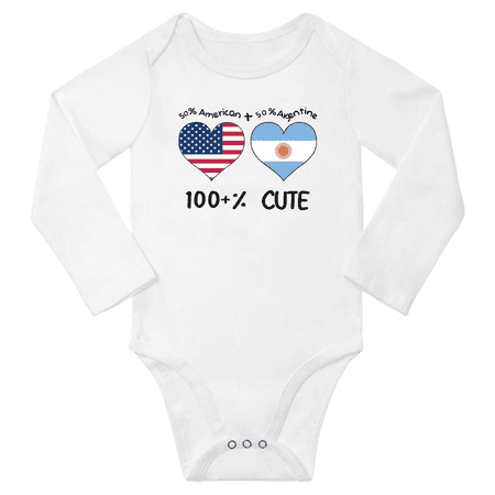 50% American + 50% Argentine = 100+% Cute Baby Long Slevve Bodysuits Unisex Gifts (White 12-18 Months)
50% American + 50% Argentine = 100+% Cute Baby Long Slevve Bodysuits Unisex Gifts (White 12-18 Months)