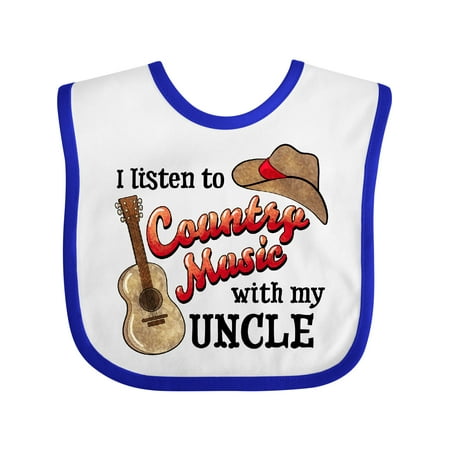 Inktastic I Listen to Country Music with My Uncle with Guitar and Hat Gift Baby Boy or Baby Girl Bib
Inktastic I Listen to Country Music with My Uncle with Guitar and Hat Gift Baby Boy or Baby Girl Bib