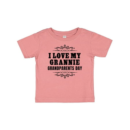 Inktastic Grandparents Day I Love My Grannie Gift Baby Boy or Baby Girl T-Shirt