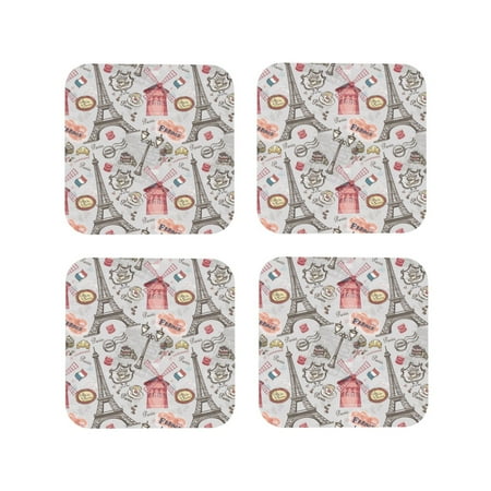 Drink Coasters Set of 4 Eiffel Tower coffee Leather Coasters for Coffee Table Protector Heat Resistant Cute Coasters for Home Decor Housewarming Gifts Bar Kitchen 4 Inch Square
Drink Coasters Set of 4 Eiffel Tower coffee Leather Coasters for Coffee Table Protector Heat Resistant Cute Coasters for Home Decor Housewarming Gifts Bar Kitchen 4 Inch Square