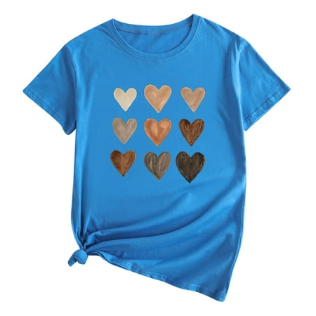 kakina CMSX Sexy Womens Tops Casual Love Printing Pullover Crewneck Short Sleeve T-shirt Tops Print Tops Blouse T-Shirt Blue M
kakina CMSX Sexy Womens Tops Casual Love Printing Pullover Crewneck Short Sleeve T-shirt Tops Print Tops Blouse T-Shirt Blue M