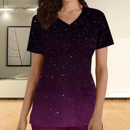 SELONE Scrubs for Women Short Sleeve Tops Blouses Regular Fit T Shirts Pullover Tees Tops Gradient T-Shirts V Neck Tops Casual Blouses With Pockets T Shirts Easy Care Soft Breathable Pullover Wine L
SELONE Scrubs for Women Short Sleeve Tops Blouses Regular Fit T Shirts Pullover Tees Tops Gradient T-Shirts V Neck Tops Casual Blouses With Pockets T Shirts Easy Care Soft Breathable Pullover Wine L