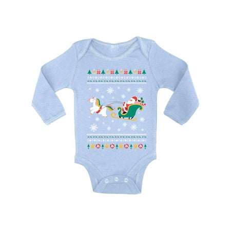 Awkward Styles Ugly Xmas Baby Outfit Bodysuit Christmas Santa with Unicorn Baby Romper
Awkward Styles Ugly Xmas Baby Outfit Bodysuit Christmas Santa with Unicorn Baby Romper