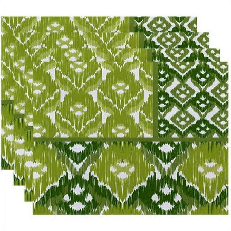 Simply Daisy 18 x 14 Free Spirit Geometric Print Placemats Set of 4