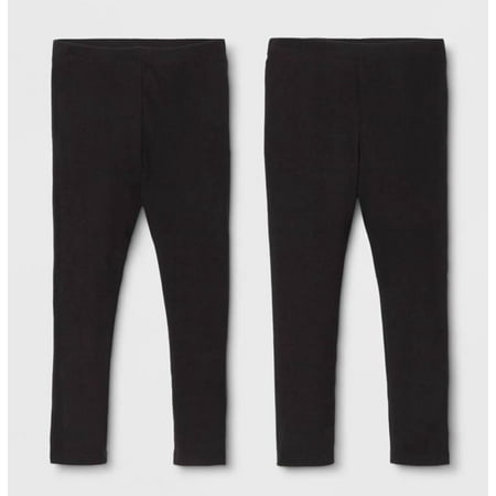 Toddler Girls 2pk Leggings Set - Cat & Jack™ Black Size 4T