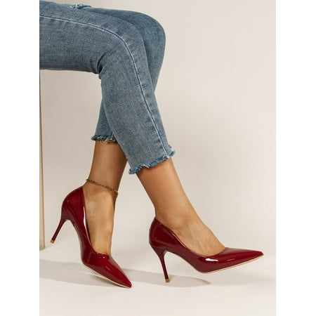 Point Toe Stiletto Heeled Court Pumps Women‘s Footwear