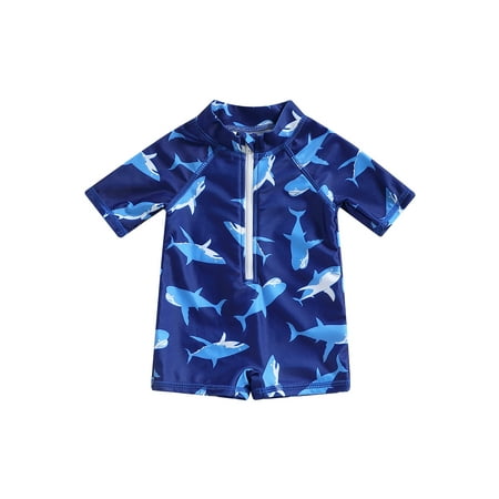 Amuver Kid Romper Swimsuit Short Sleeve Round Neck Cartoon Shark Print Zipper Summer Beach Girls Boys Swimwear
Amuver Kid Romper Swimsuit Short Sleeve Round Neck Cartoon Shark Print Zipper Summer Beach Girls Boys Swimwear