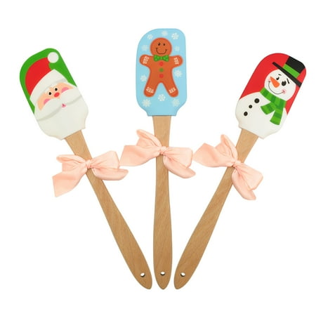 Christmas Cake Topper Silicone Spatula with Wooden Handle Snowman Gingerbread and Santa Claus Design
Christmas Cake Topper Silicone Spatula with Wooden Handle Snowman Gingerbread and Santa Claus Design