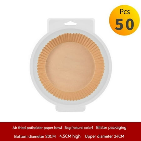 Yidarton 50 PCS Air Fryer Disposable Paper Liner 6-8 L Non-Stick Air Fryer Liners Round Baking Paper Oil-Proof Air Fryer Paper Liners (Natural)
Yidarton 50 PCS Air Fryer Disposable Paper Liner 6-8 L Non-Stick Air Fryer Liners Round Baking Paper Oil-Proof Air Fryer Paper Liners (Natural)