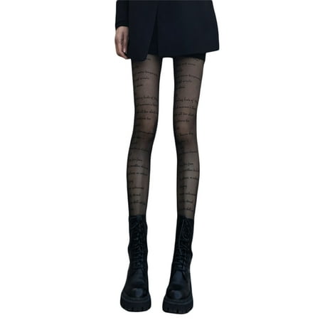 High Waist Tights Fishnet Stockings Thigh Backseam Pantyhose Black Stockings Letter Printed Flocking Hot Drilling Thin Silk Stock
High Waist Tights Fishnet Stockings Thigh Backseam Pantyhose Black Stockings Letter Printed Flocking Hot Drilling Thin Silk Stock