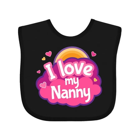 Inktastic I Love My Nanny Grandchild Gift Baby Girl Bib