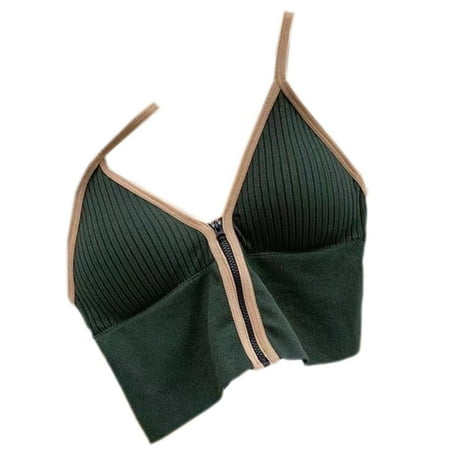 Ladies Deep V Neck Cami Crop Top Sexy Padded Camisole Slim Spaghetti Strap Bra Short Top Backless for Tank Top with Zipp
Ladies Deep V Neck Cami Crop Top Sexy Padded Camisole Slim Spaghetti Strap Bra Short Top Backless for Tank Top with Zipp