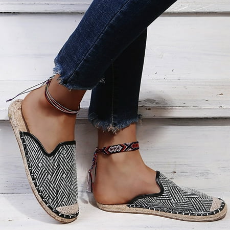 HIBRO Summer Women s Slip-On Lazy Round Toe Flat Beach Sandals Weave Slippers Shoes
HIBRO Summer Women s Slip-On Lazy Round Toe Flat Beach Sandals Weave Slippers Shoes