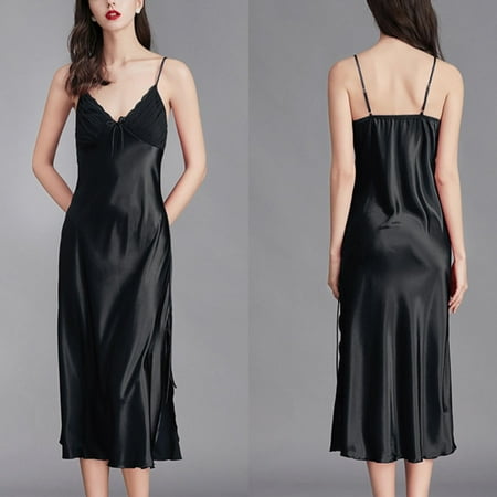 Large Size Suspender Nightdress Female Summer Women Ice Silk Silk Nightdress Size L
Large Size Suspender Nightdress Female Summer Women Ice Silk Silk Nightdress Size L