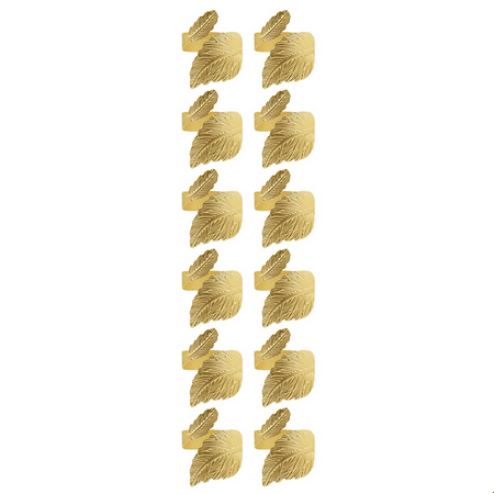 Leaf Shape Napkin Rings for Holidays Parties Weddings Family Casual Formal Occasions Decoration (12 Sets ) (Gold)
Leaf Shape Napkin Rings for Holidays Parties Weddings Family Casual Formal Occasions Decoration (12 Sets ) (Gold)
