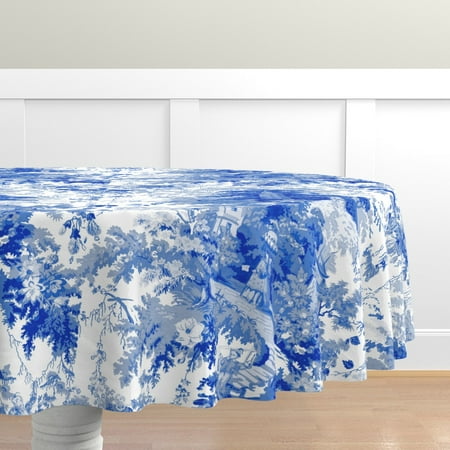 Cotton Sateen Tablecloth 70 Round - Chinoiserie Willow Blue White Toile Chinese Nature Garden Botanical Decor Home Kitchen Abstract Print Custom Table Linens by Spoonflower
Cotton Sateen Tablecloth 70 Round - Chinoiserie Willow Blue White Toile Chinese Nature Garden Botanical Decor Home Kitchen Abstract Print Custom Table Linens by Spoonflower