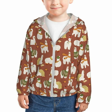 Sun Hoodie for Kids Autumnal Cute Alpaca Brown Long Sleeve Swim Fishing Shirts Sun Protection Zip Up Jacket Clothing Athletic Hoodie
Sun Hoodie for Kids Autumnal Cute Alpaca Brown Long Sleeve Swim Fishing Shirts Sun Protection Zip Up Jacket Clothing Athletic Hoodie