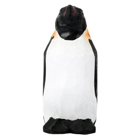 1 Pc Stylish Wooden Penguin Creative Carved Decoration Unique Adornment (Black)