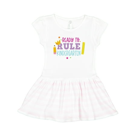 Inktastic Ready to Rule Kindergarten Back to School Gift Toddler Girl Dress