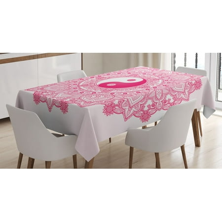 Ying Yang Decor Tablecloth Traditional Mystical with Tao Mandala Pattern Floral Ethnic Asian Decorations Rectangular Table Cover for Dining Room Kitchen 60 X 90 Inches Pink by Ambesonne
Ying Yang Decor Tablecloth Traditional Mystical with Tao Mandala Pattern Floral Ethnic Asian Decorations Rectangular Table Cover for Dining Room Kitchen 60 X 90 Inches Pink by Ambesonne