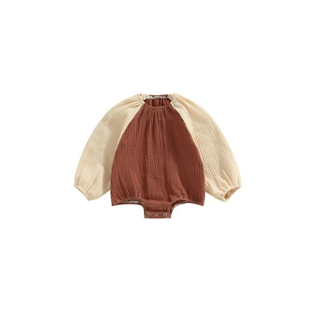 Jkerther Baby Girl Romper Long Sleeve Round Neck Patch Color Casual Fall Spring Short Crotch Button Jumpsuit
Jkerther Baby Girl Romper Long Sleeve Round Neck Patch Color Casual Fall Spring Short Crotch Button Jumpsuit