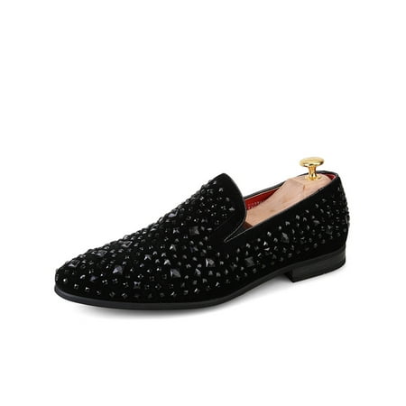 Rotosw Men s Leather Shoe Pointed Toe Flats Slip On Dress Shoes Comfort Rhinestone Loafers Work Non Black Style H 6
Rotosw Men s Leather Shoe Pointed Toe Flats Slip On Dress Shoes Comfort Rhinestone Loafers Work Non Black Style H 6