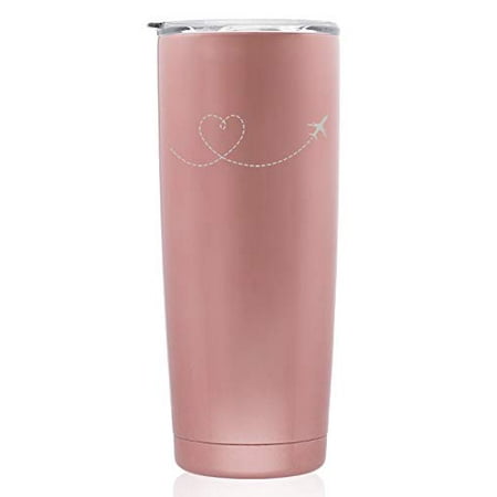 Rose Gold Double Wall Vacuum Insulated Stainless Steel Tumbler Travel Mug Heart Love Travel Airplane (Skinny 20 oz)
Rose Gold Double Wall Vacuum Insulated Stainless Steel Tumbler Travel Mug Heart Love Travel Airplane (Skinny 20 oz)