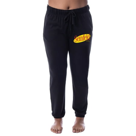Seinfeld Womens TV Show Logo Icon Jogger Sleep Pajama Pants (Medium)