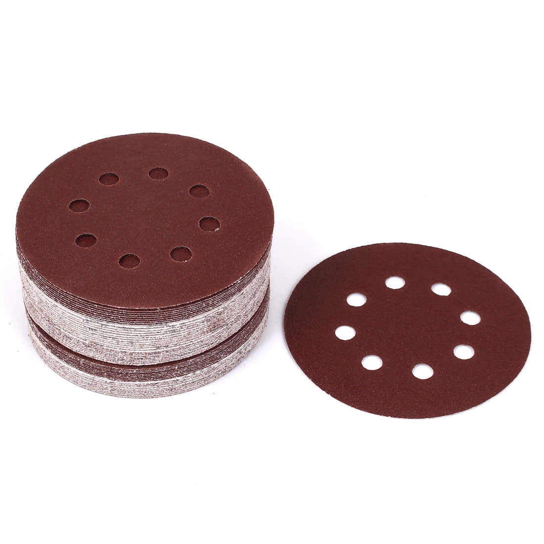 5" Dia 80 Grit 8 Holes Abrasive Sanding Disc Sandpaper 50pcs Walmart