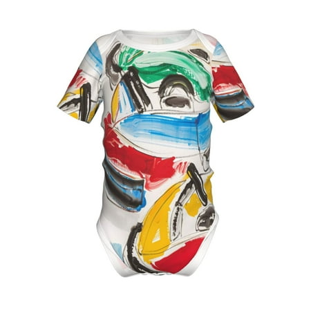 Junzan Colorful Abstract Bumper Cars Print Short-Sleeve Baby Climbing Clothes Bodysuits for Infant One-Piece for Baby Boys & Girls Baby Clothes Baby Romper with Snap Closure-12 Months
Junzan Colorful Abstract Bumper Cars Print Short-Sleeve Baby Climbing Clothes Bodysuits for Infant One-Piece for Baby Boys & Girls Baby Clothes Baby Romper with Snap Closure-12 Months