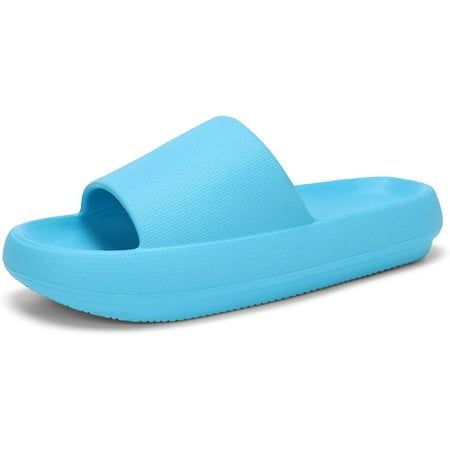 QWZNDZGR Cloud Slides for Women Men Pillow Slippers Non-Slip Shower Slides Cushioned Thick Sole Sandals
