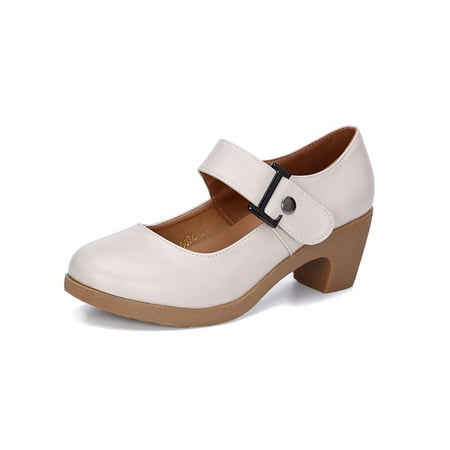 Difumos Ladies Anti-Slip Round Toe Pump Shoe Comfort Chunky Heel Sport Magic Tape Lightweight Dance Shoes White 5.5
Difumos Ladies Anti-Slip Round Toe Pump Shoe Comfort Chunky Heel Sport Magic Tape Lightweight Dance Shoes White 5.5
