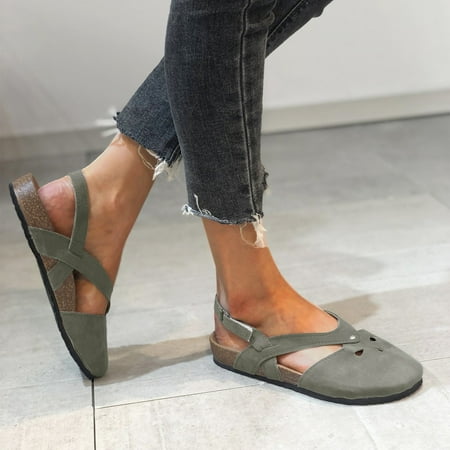 PhoneSoap Ladies Summer Fashion Solid Color Hollow And Breathable Toe Cap Flat Sandals Grey
PhoneSoap Ladies Summer Fashion Solid Color Hollow And Breathable Toe Cap Flat Sandals Grey