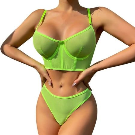 Quealent Plus Size Lingerie Underwear Mesh Yarn Color Collision Steel Support Fish Bone Suspender Suit Green Small
Quealent Plus Size Lingerie Underwear Mesh Yarn Color Collision Steel Support Fish Bone Suspender Suit Green Small