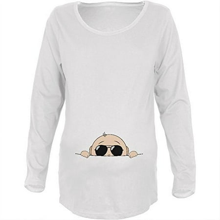 Summer - Peeking Baby Aviator Sunglasses White Maternity Soft Long Sleeve T-Shirt - X-Large
Summer - Peeking Baby Aviator Sunglasses White Maternity Soft Long Sleeve T-Shirt - X-Large