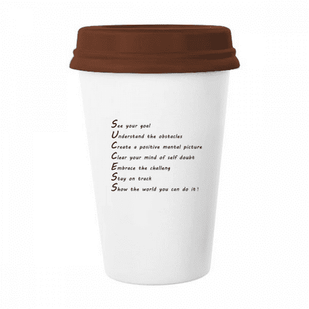 Embrace Challenges Do It Quote Mug Coffee Drinking Glass Pottery Cerac Cup Lid