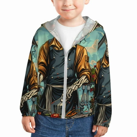 Zeuib Skeleton Chef BBQ Scene Print Girls & Boys Sun Protection Hoodie with UPF 50+ Children’s Quick-Dry Jacket Perfect for Outdoor Activities-4 Years
Zeuib Skeleton Chef BBQ Scene Print Girls & Boys Sun Protection Hoodie with UPF 50+ Children’s Quick-Dry Jacket Perfect for Outdoor Activities-4 Years