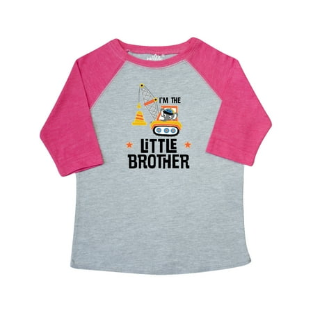 Inktastic Little Brother Construction Truck Boys Gift Toddler Boy Girl T-Shirt
