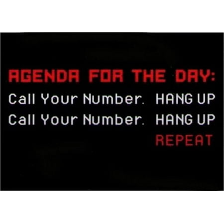 Agenda For The Day Call Your Number Magnet DM2191