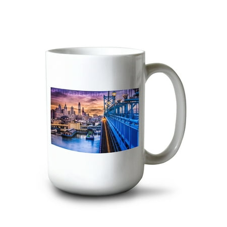 15 fl oz Ceramic Mug Philadelphia Pennsylvania Skyline and Bridge Sunset Dishwasher & Microwave Safe
15 fl oz Ceramic Mug Philadelphia Pennsylvania Skyline and Bridge Sunset Dishwasher & Microwave Safe