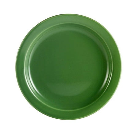 Las Vegas Plate Narrow Rim Green 7-1/4 Dia. X 3/4 H Stoneware Green