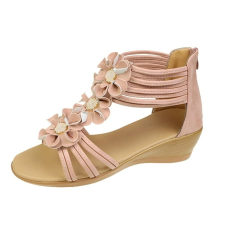 JDEFEG Bohemian Style Oversized Sandals for Women with Sloping Heels Thick Soles Summer Floral Roman Women s Beach Slippers Pink Size 40
JDEFEG Bohemian Style Oversized Sandals for Women with Sloping Heels Thick Soles Summer Floral Roman Women s Beach Slippers Pink Size 40
