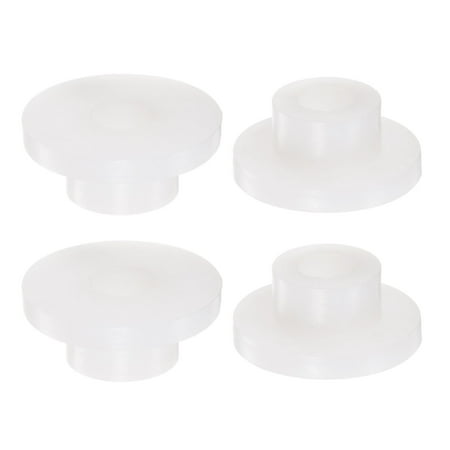 Uxcell 12.2mmx21.8mmx16mm Flanged Sleeve Bearings Nylon Bushings White 4 Pack