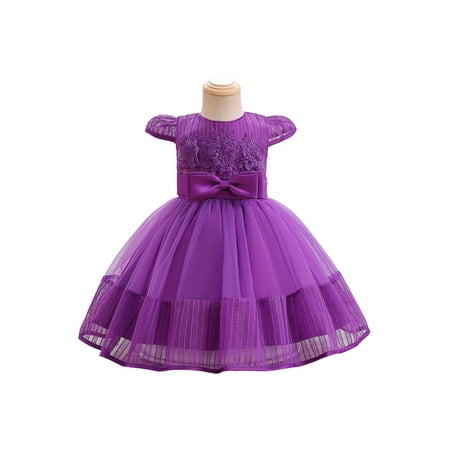 elfinBE Baby Toddler Girl Solid Color Short Sleeve Floral Mesh Puffy A-line Bowknot A-line Dress 6-24M 2-3T
elfinBE Baby Toddler Girl Solid Color Short Sleeve Floral Mesh Puffy A-line Bowknot A-line Dress 6-24M 2-3T